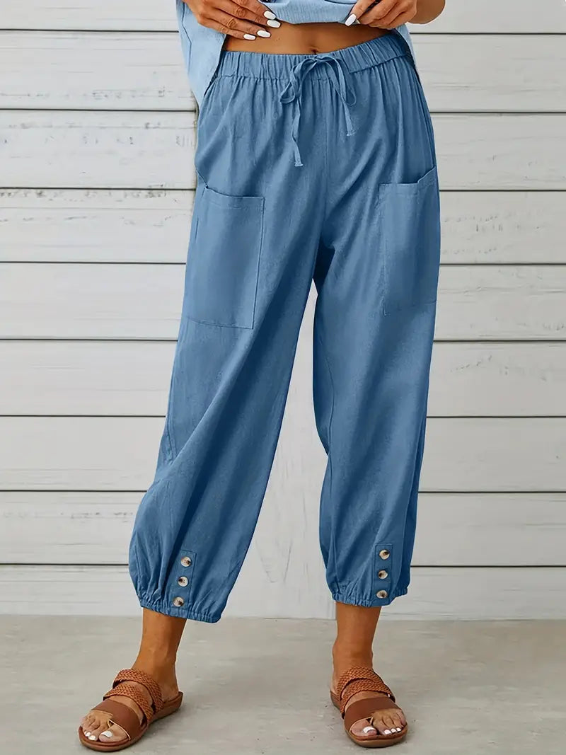 Short summer pants for women | drawstring