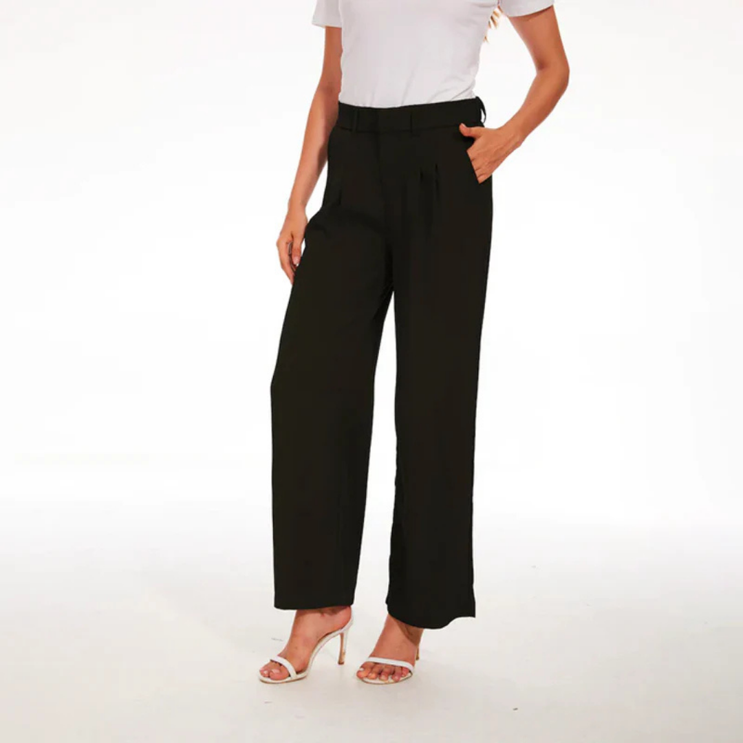 Women's Casual High-Waisted Pants | Wide Leg