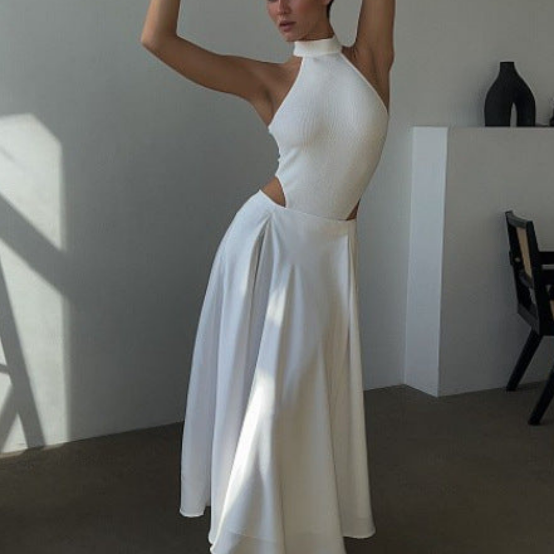 Women's High-Waisted Stylish Flowing Maxi Skirt