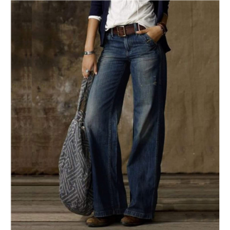 Women's Vintage Pants with High Waist | Wide Leg