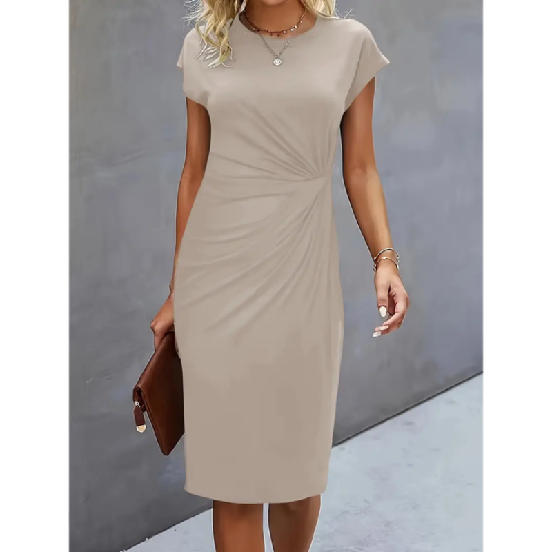 Women's Short Sleeve Formal Dress | Midi