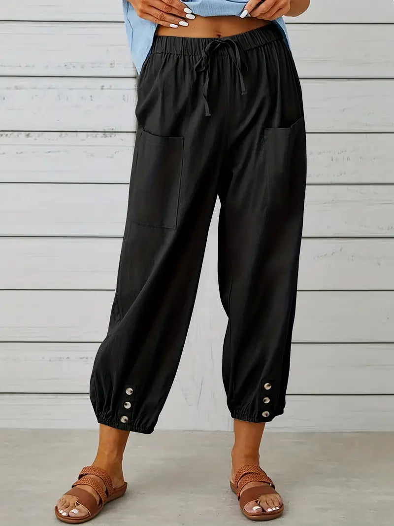 Short summer pants for women | drawstring