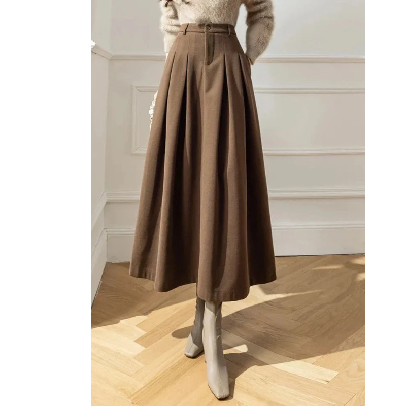 Pleated Skirt with High Waist for Women | Casual