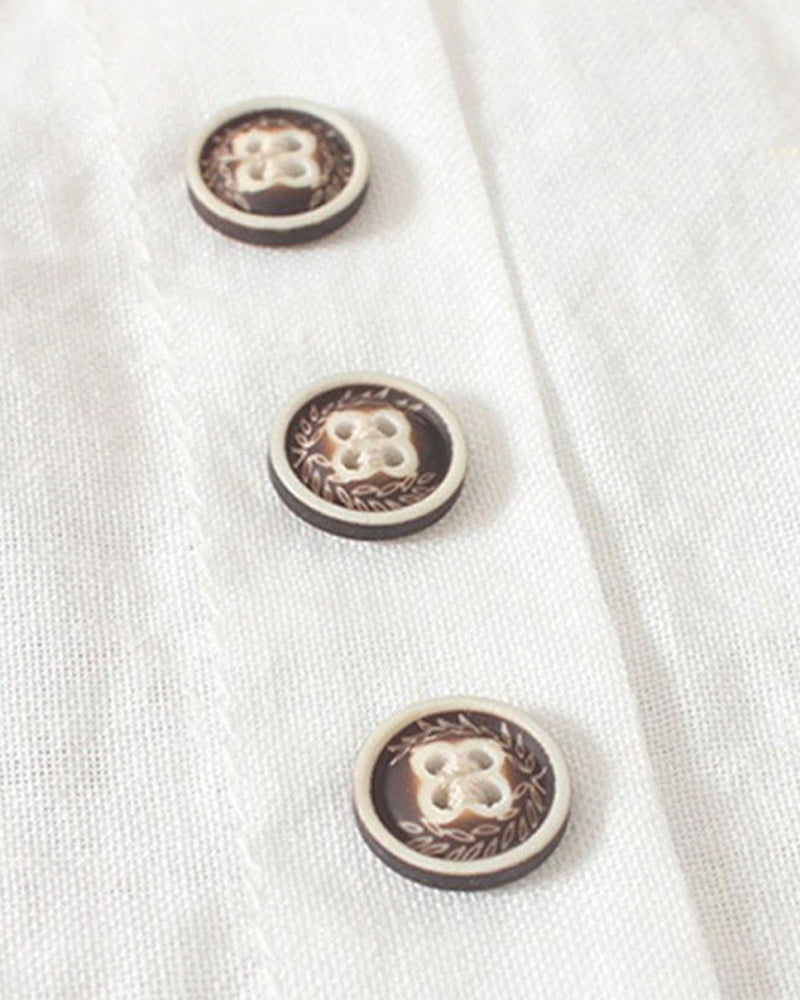 Women's Short Sleeve Blouse with Classic Round Neck