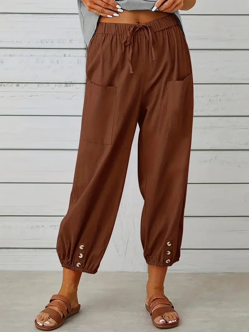 Short summer pants for women | drawstring
