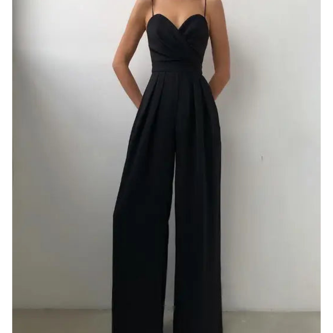 Women's Elegant Wide-Leg Jumpsuit | Spaghetti Straps