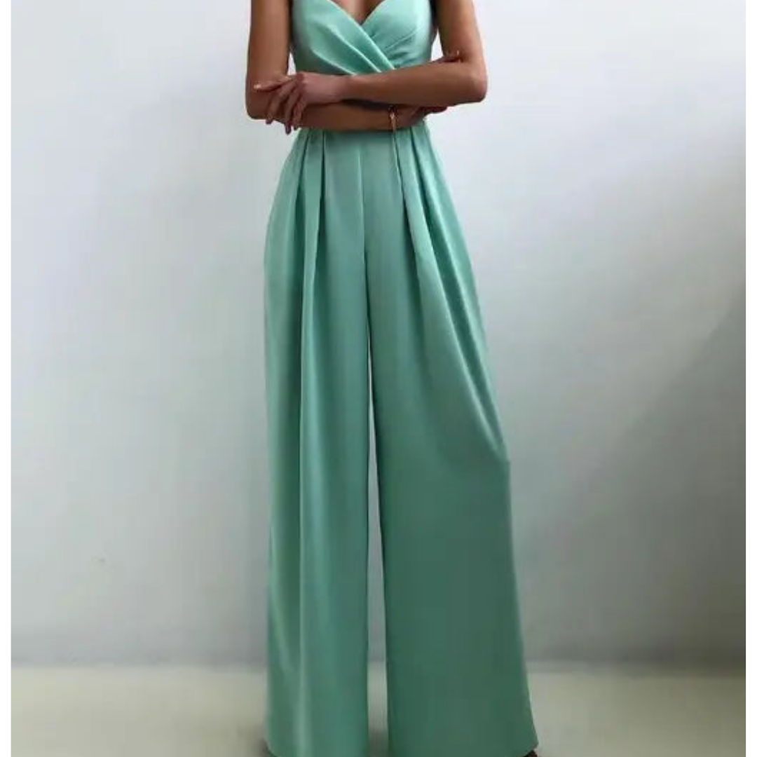 Women's Elegant Wide-Leg Jumpsuit | Spaghetti Straps
