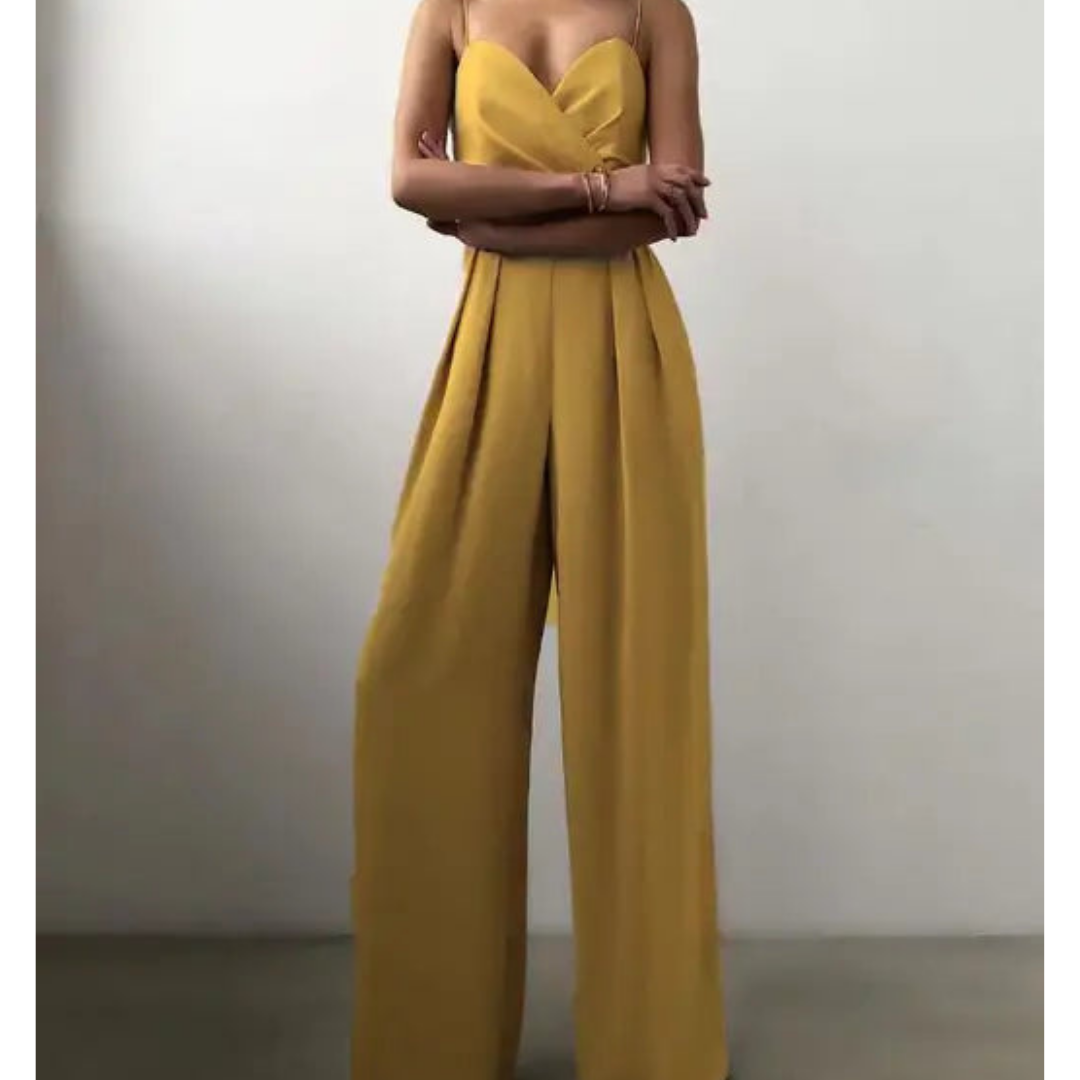 Women's Elegant Wide-Leg Jumpsuit | Spaghetti Straps