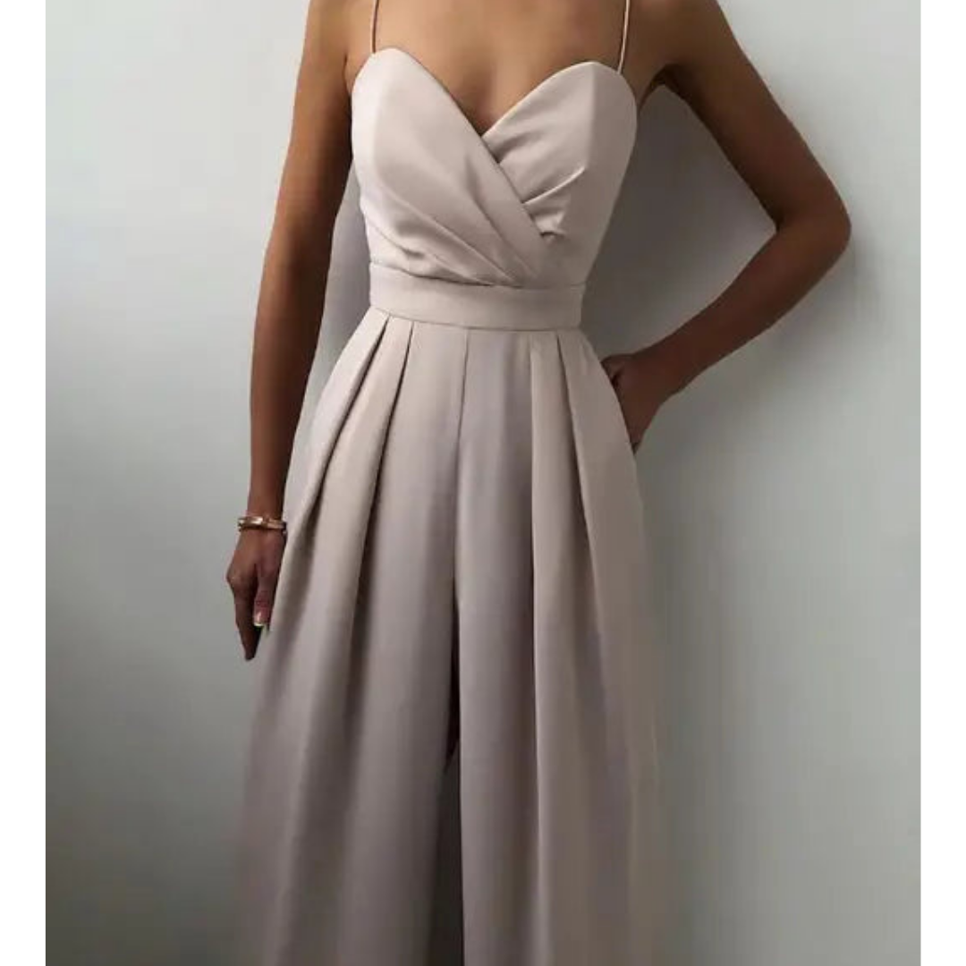 Women's Elegant Wide-Leg Jumpsuit | Spaghetti Straps