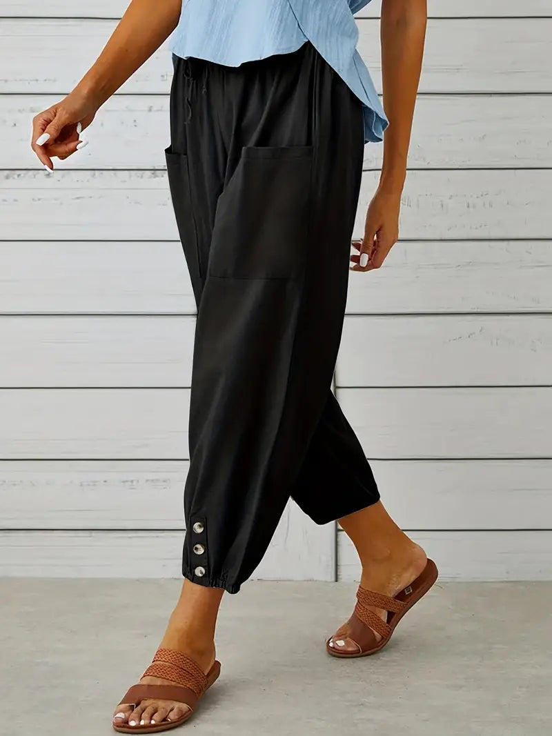 Short summer pants for women | drawstring