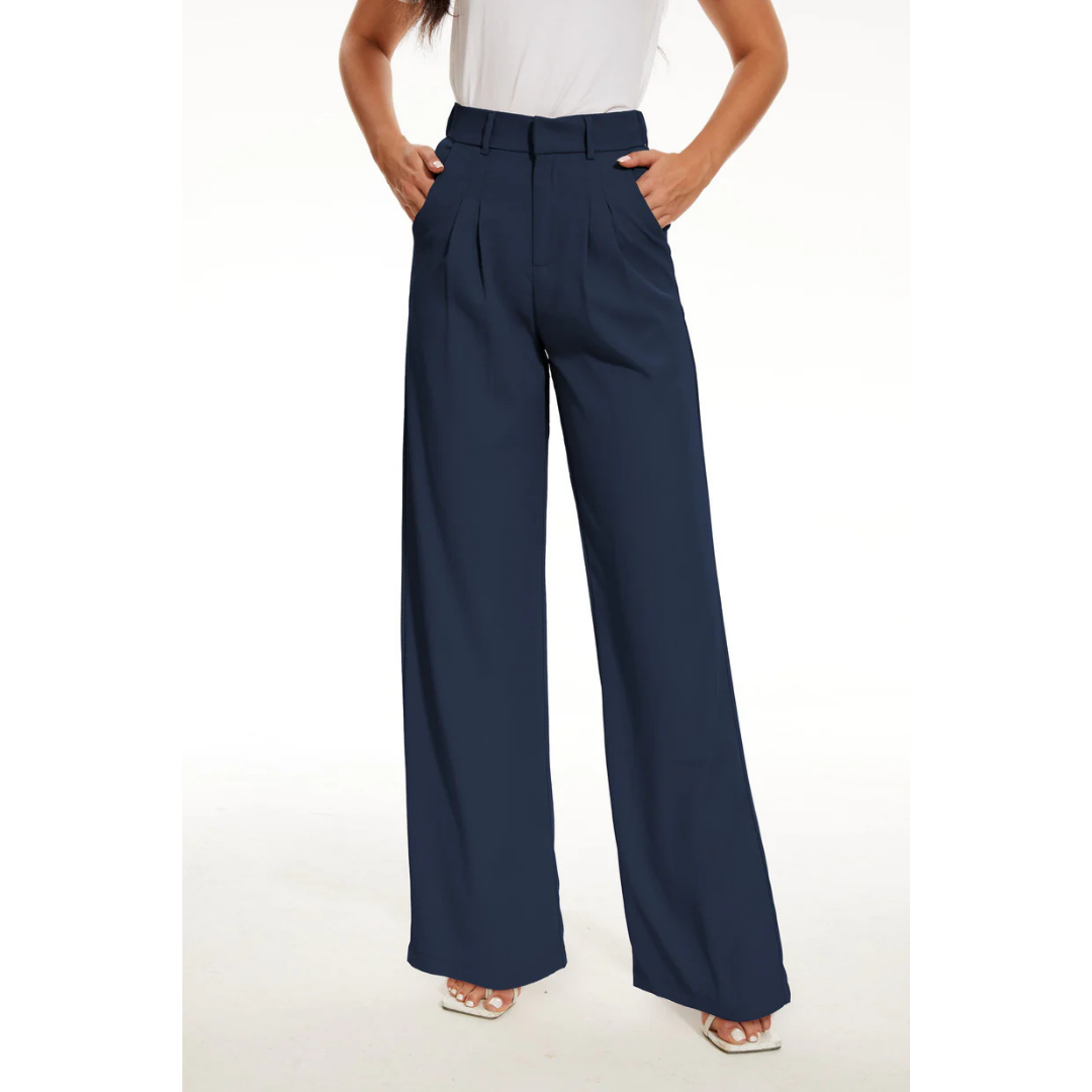 Women's Casual High-Waisted Pants | Wide Leg