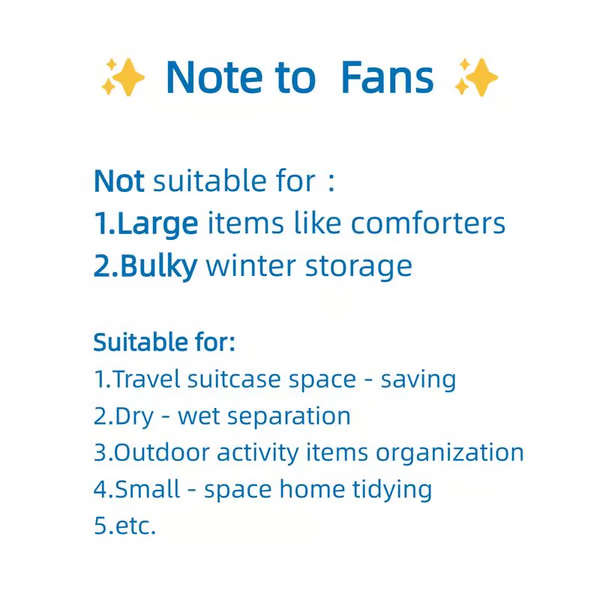 VacPack™ Maximize Storage Space