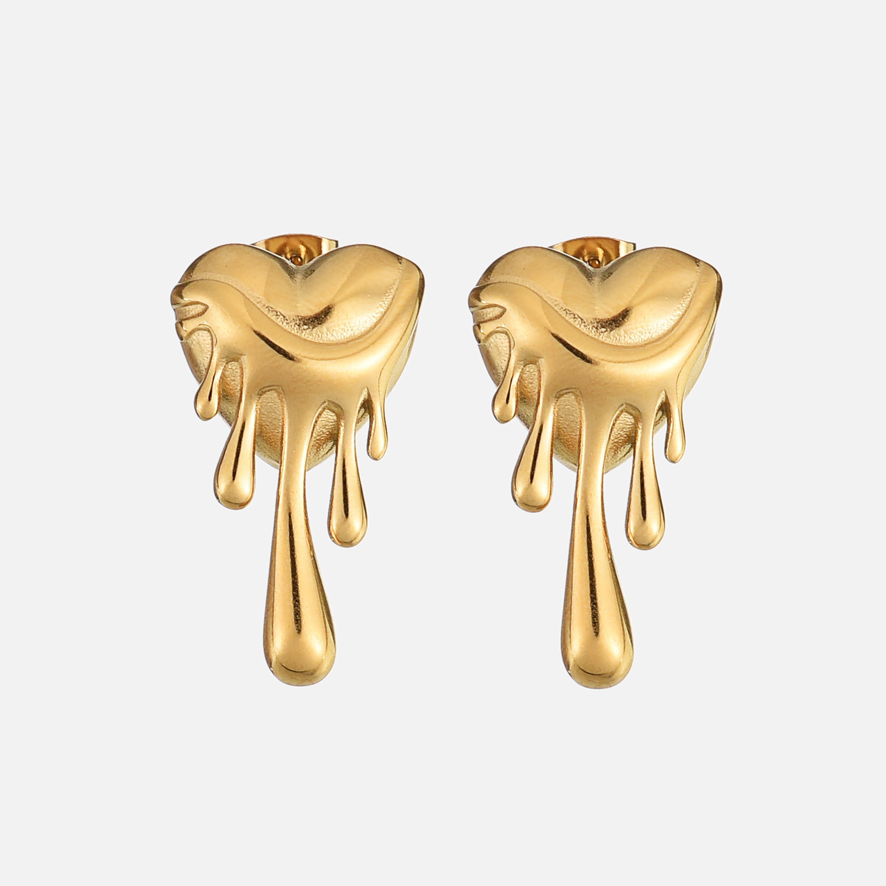 Meltdown Earrings in Gold or Silver – Hypoallergenic & Unique Design