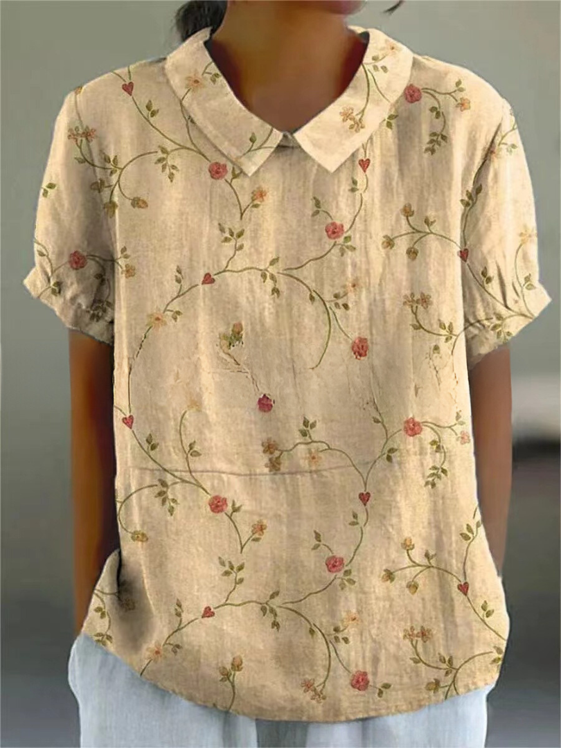 Women's Vintage Floral Pattern Blouse | Casual