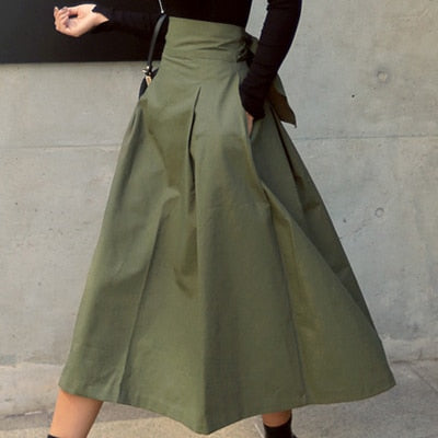 High-Waisted Women's Midi Skirt