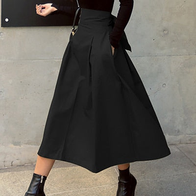 High-Waisted Women's Midi Skirt