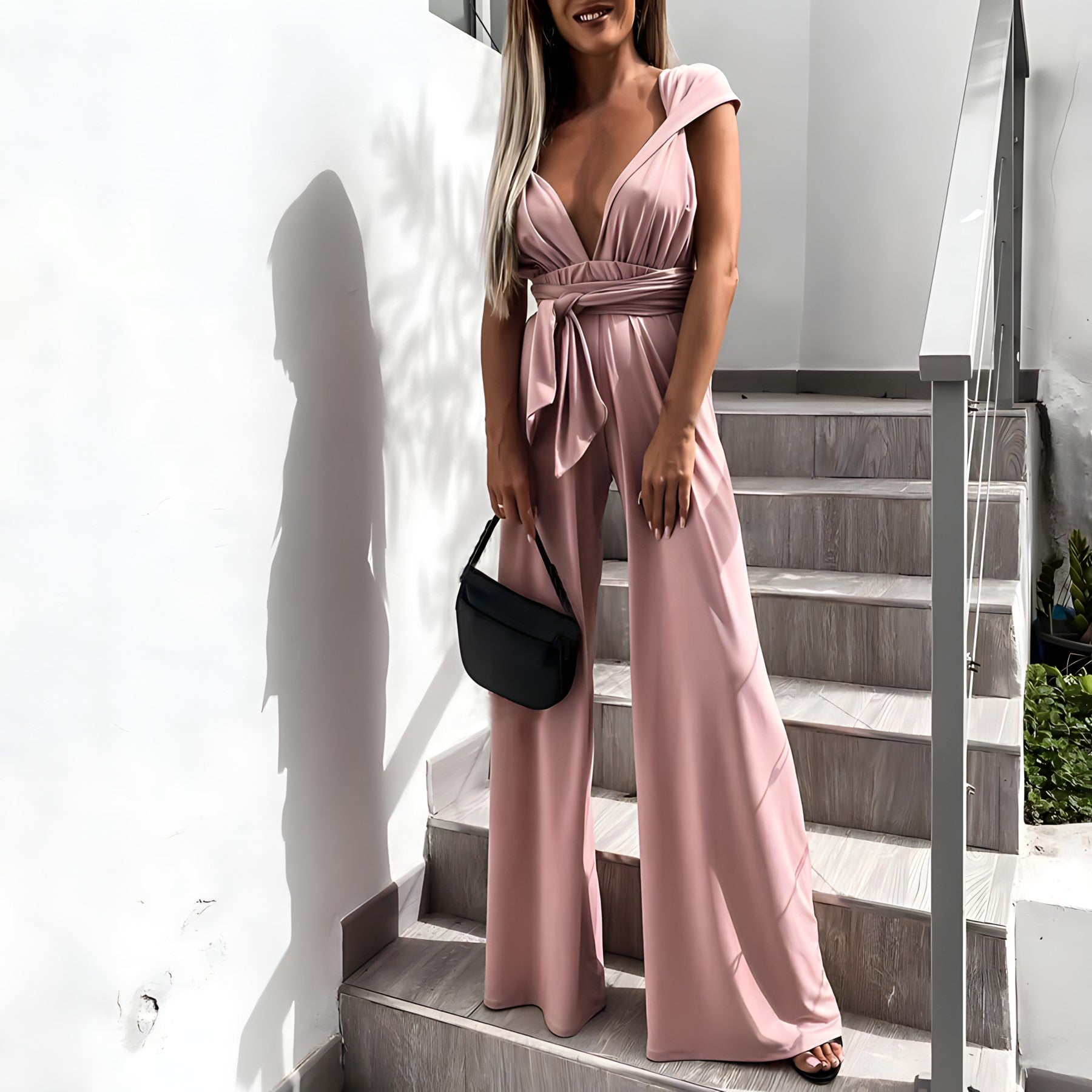 Sleeveless Jumpsuit with V-Neck for Women | Summer