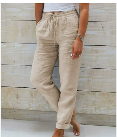 Women's Casual Drawstring Pants | Cropped