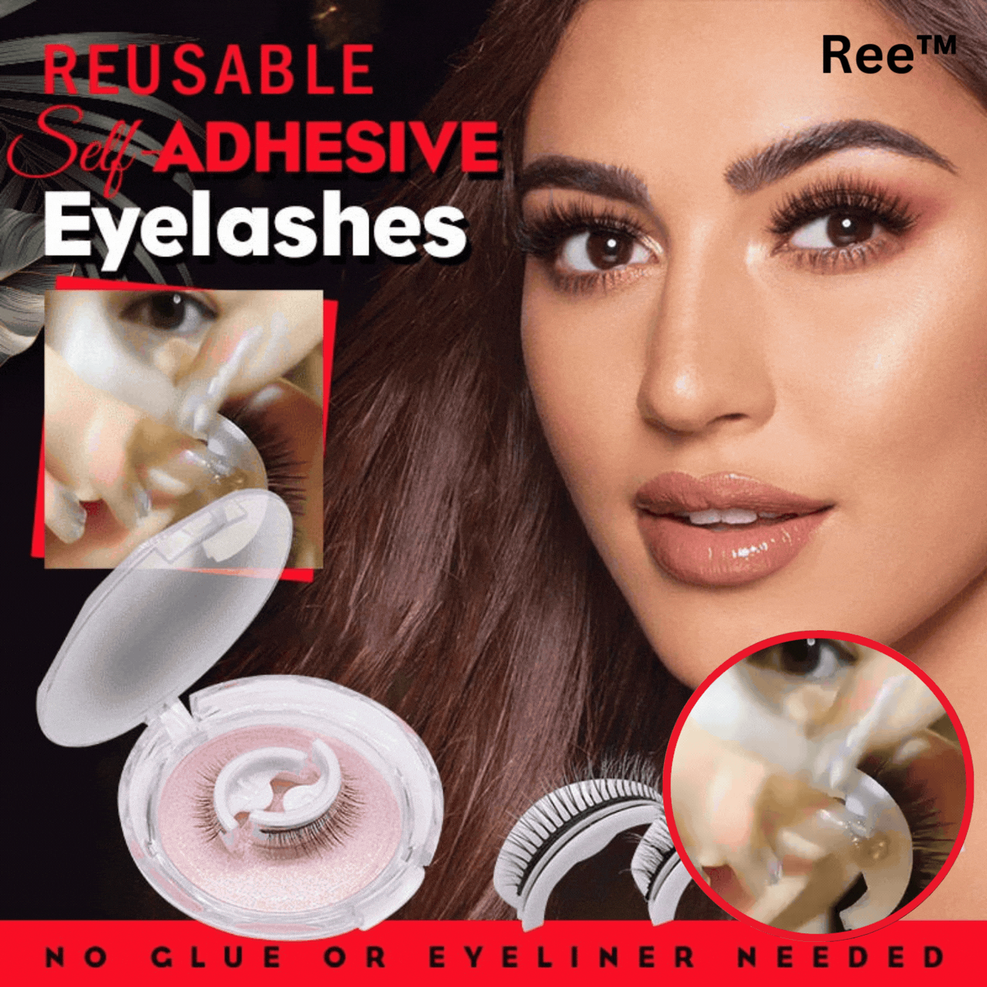 Ree™ Reusable Self-Adhesive and Washable False Eyelashes