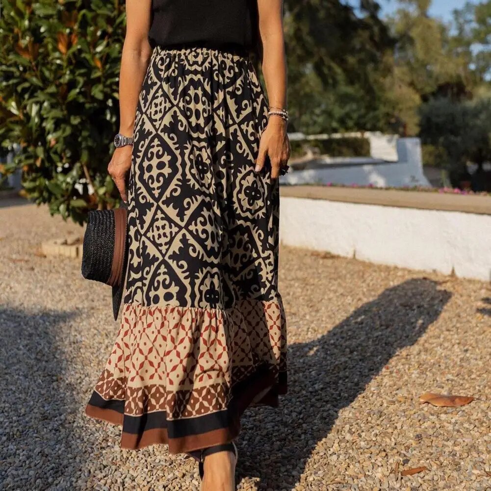 Summer Skirt with High Waist for Women | Maxi