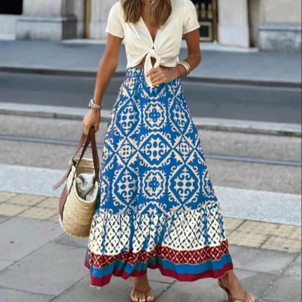 Summer Skirt with High Waist for Women | Maxi
