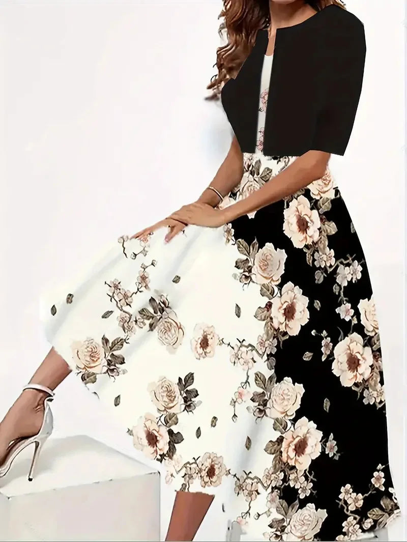 Stylish Women's Summer Dress with Blazer | Midi