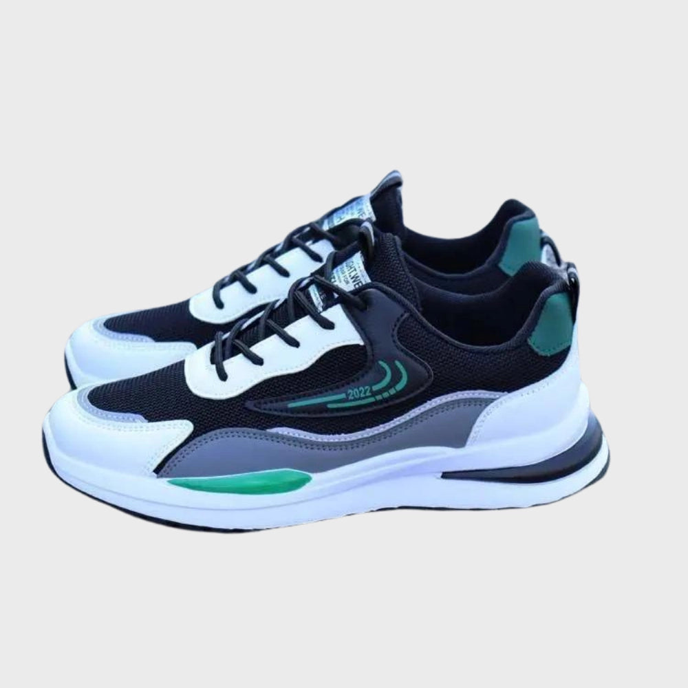 NetzRunner™ | Limited Edition Black White Green Mesh Sports Shoes