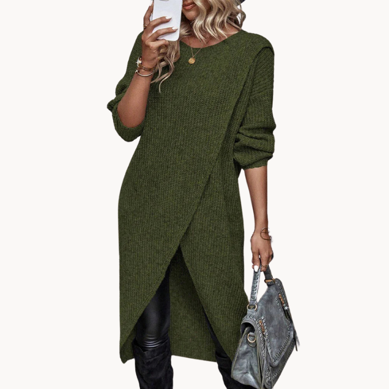 Emma | Luxurious Knit Dress with Slit for Women