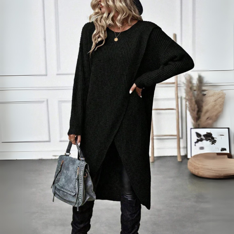 Emma | Luxurious Knit Dress with Slit for Women