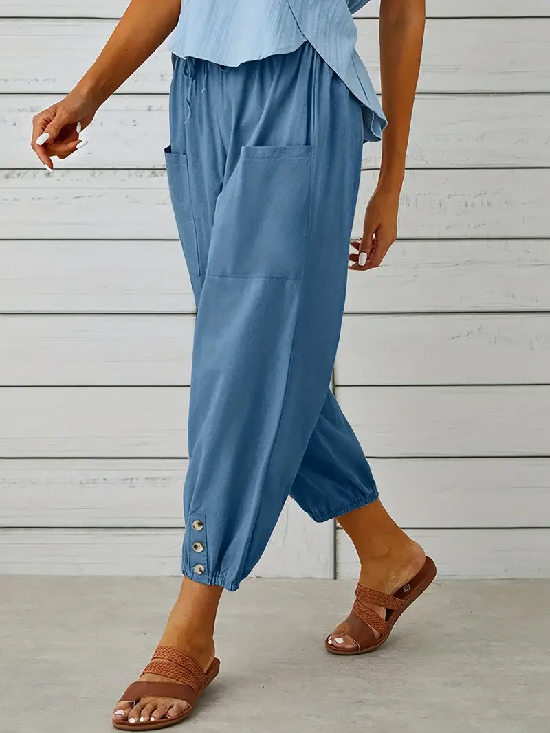 Short summer pants for women | drawstring