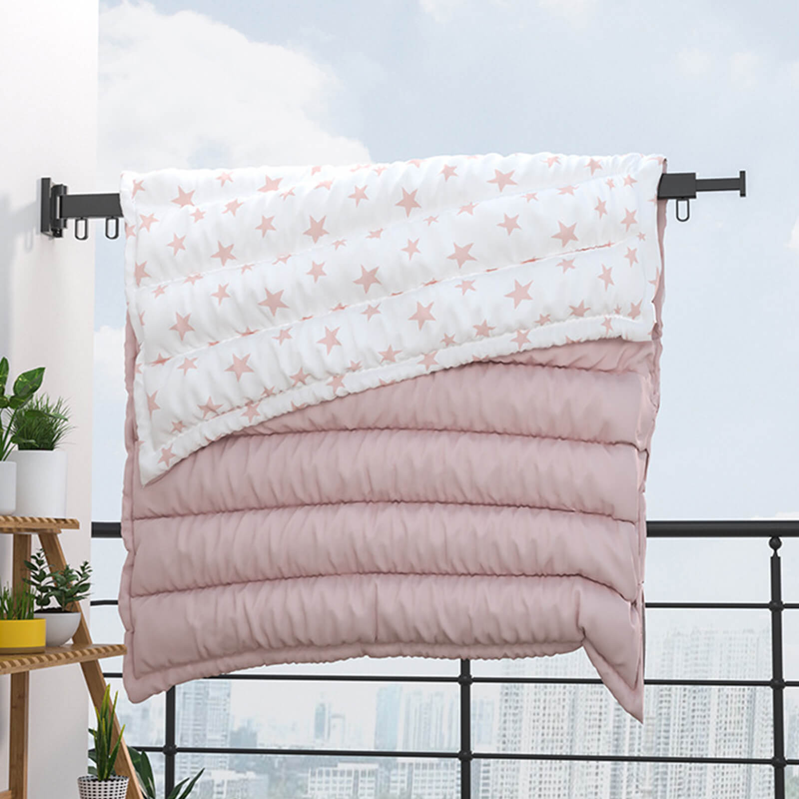 Foldable 360° Clothes Drying Rack - Dries Everything Without Taking Up Space