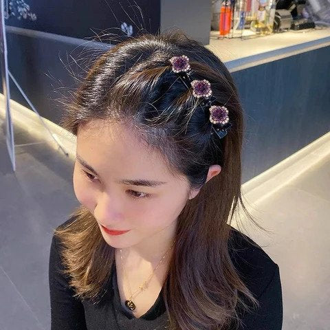 GemClips™ Stone Braided Hair Clips