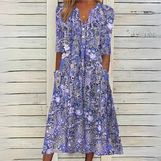 Bohemian Style Summer Dress for Women | Midi