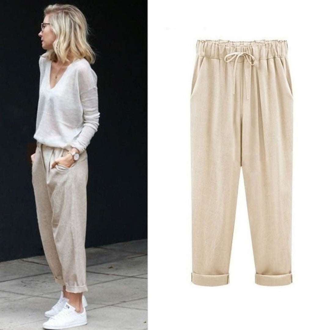 Casual Women's Summer Pants with Drawstring