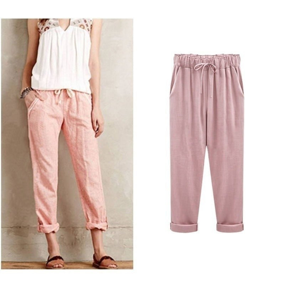 Casual Women's Summer Pants with Drawstring
