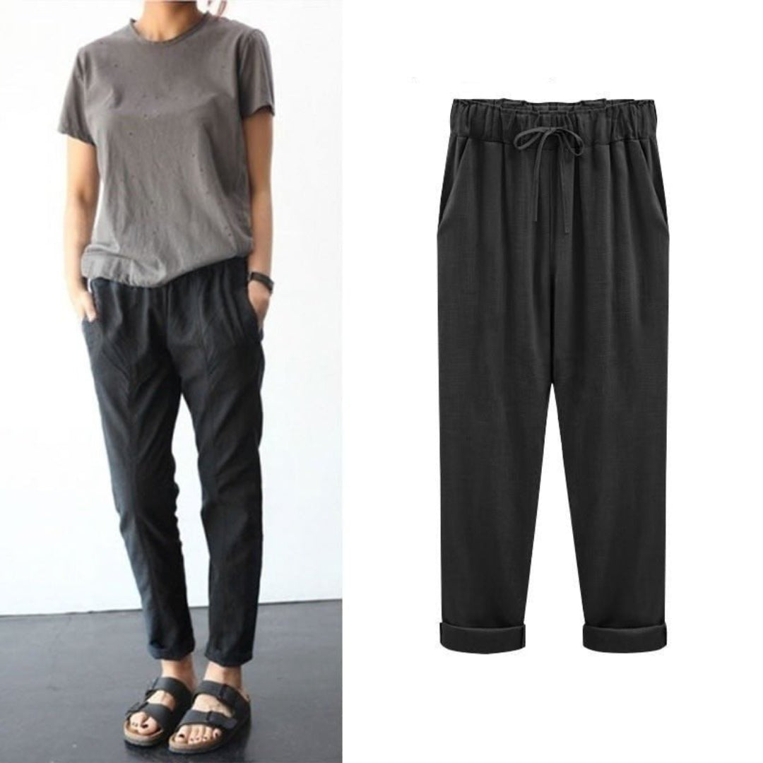 Casual Women's Summer Pants with Drawstring