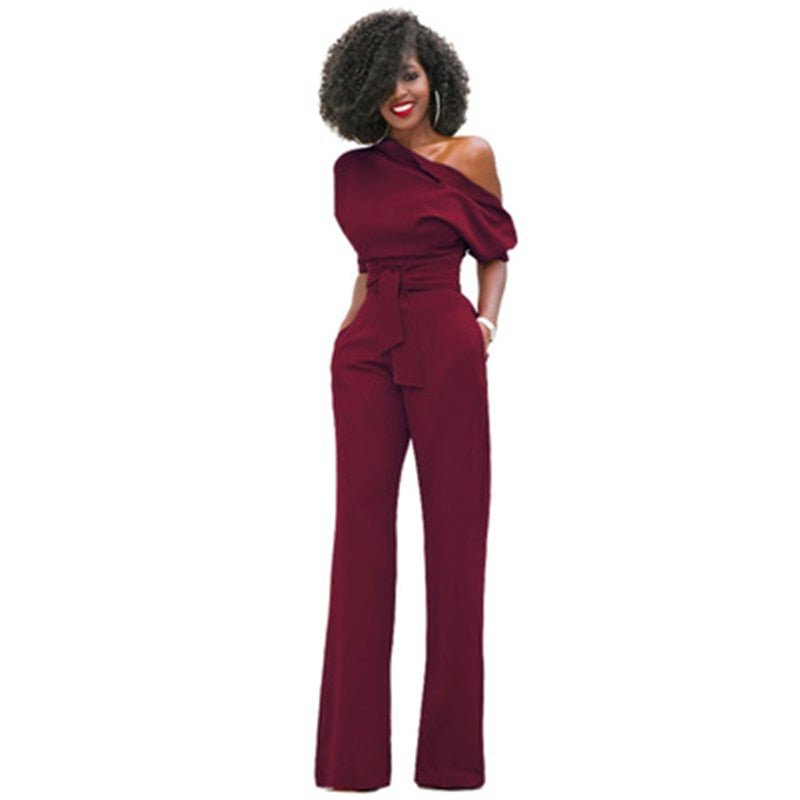 Asymmetrical Elegant Jumpsuit for Women | Formal